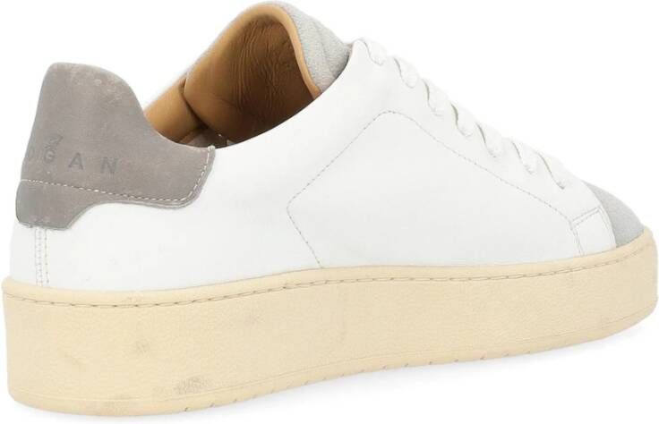 Hogan Geveterde Stijl Sneakers met Gaten White Dames