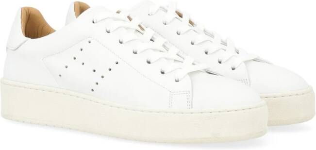 Hogan Geveterde Stijl Sneakers met Gaten White Dames