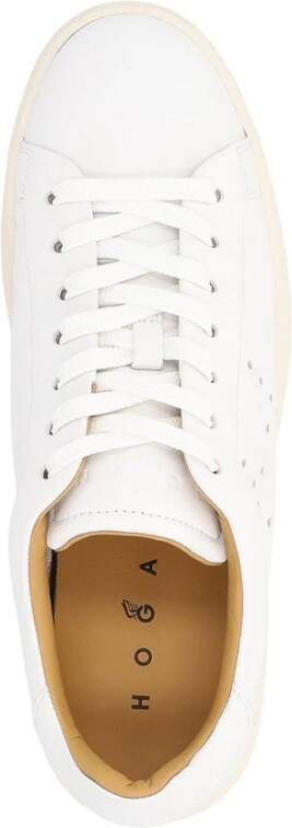 Hogan Geveterde Stijl Sneakers met Gaten White Dames