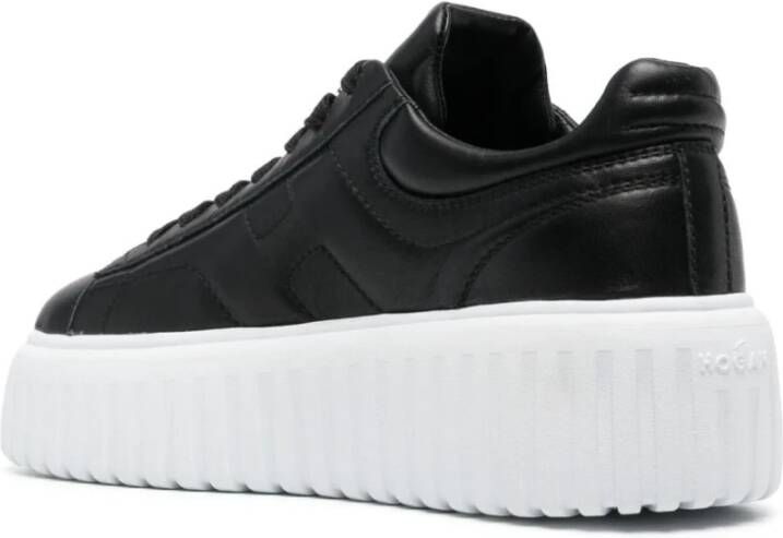 Hogan Gewatteerde Leren Sneakers Zwart Black Dames