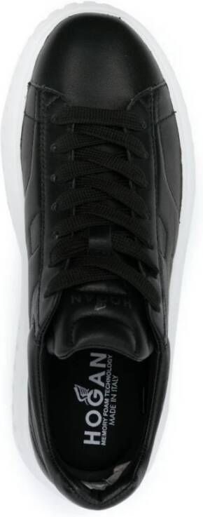 Hogan Gewatteerde Leren Sneakers Zwart Black Dames