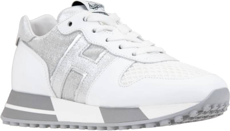 Hogan Glitter Stof Veters Dames Sneakers White Dames