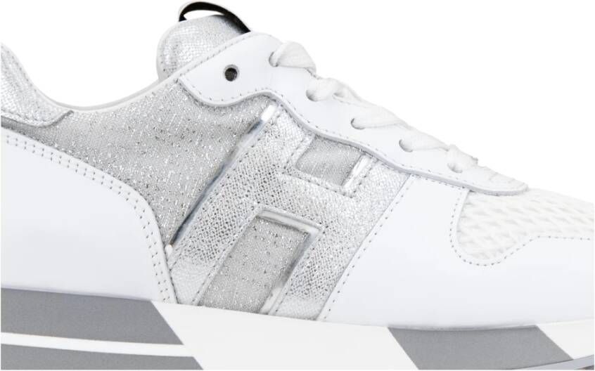 Hogan Glitter Stof Veters Dames Sneakers White Dames