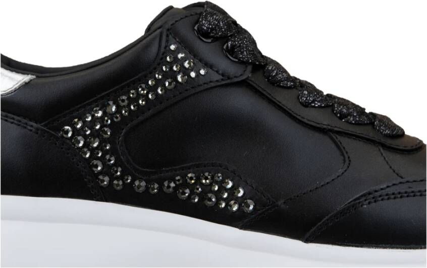 Hogan Glitter Veterschoenen voor Vrouwen Black Dames