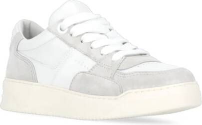 Hogan Grijze Leren Sneakers met Logodetail Gray Dames