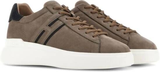 Hogan Grijze Sneakers met Side H Logo Gray Heren