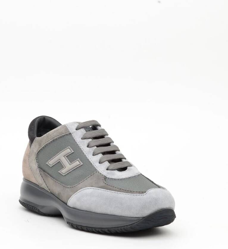 Hogan Grijze Suède en Stoffen Sneakers Gray Heren