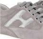 Hogan Grijze Suède Panel Sneakers Metallic Logo Gray Dames - Thumbnail 9