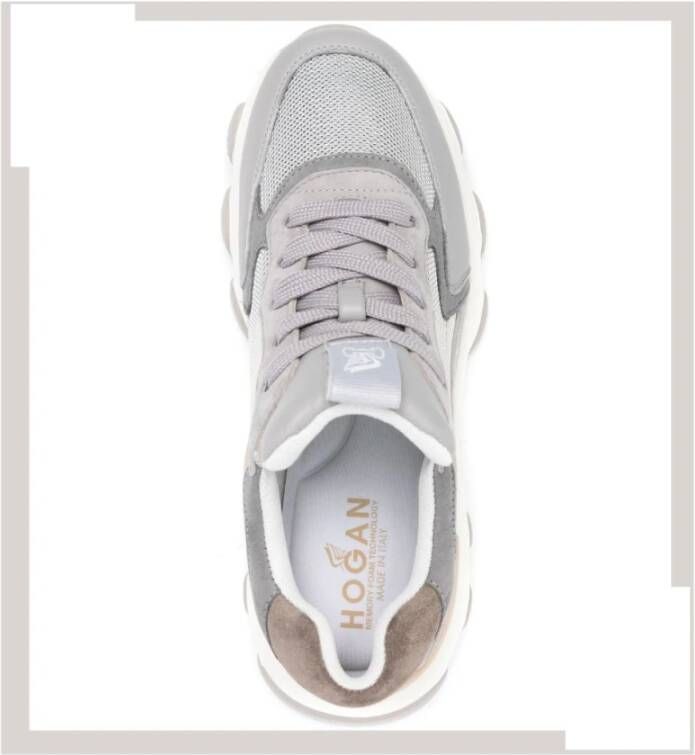 Hogan Grijze Suède Sneakers met Chunky Zool Gray Dames