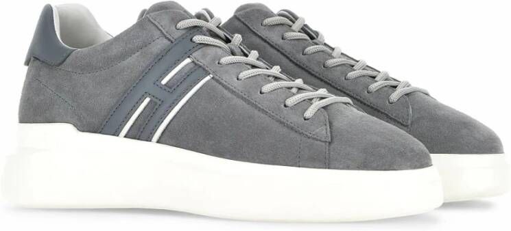 Hogan Grijze Suède Sneakers met Memory Foam Gray Heren