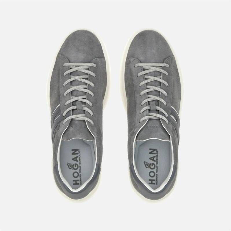 Hogan Grijze Suède Sneakers met Memory Foam Gray Heren