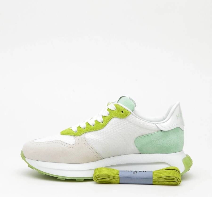 Hogan Groene Grijze en Witte Suède Sneakers Multicolor Dames