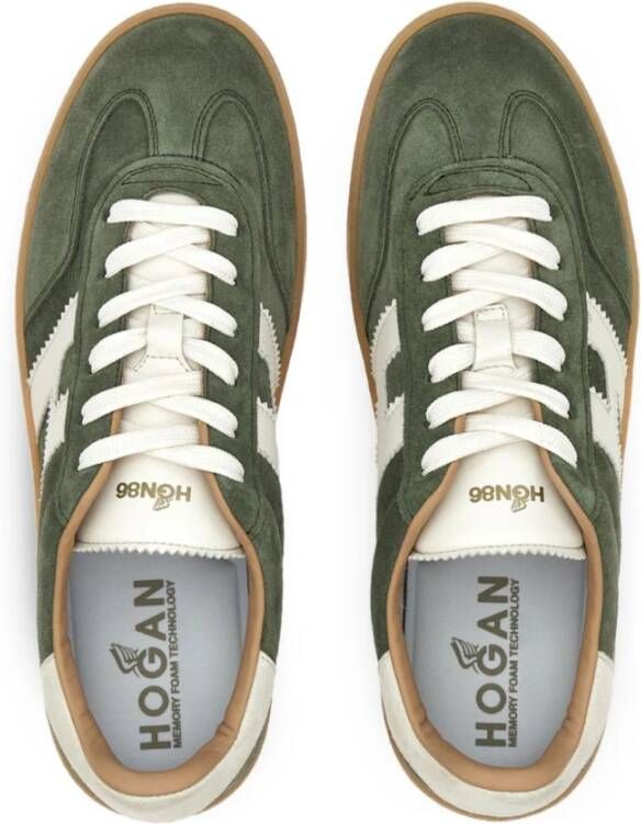 Hogan Groene Suède Leren Sneakers voor Mannen Green Heren