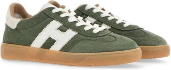 Hogan Groene Suède Leren Sneakers voor Mannen Green Heren