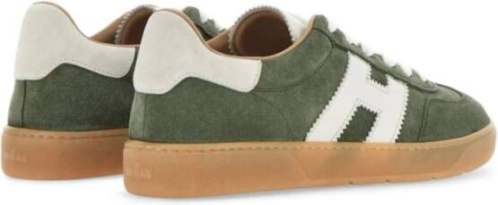 Hogan Groene Suède Leren Sneakers voor Mannen Green Heren