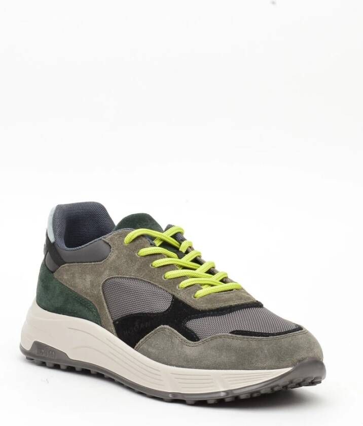 Hogan Groene Suède en Stoffen Sneakers Green Heren