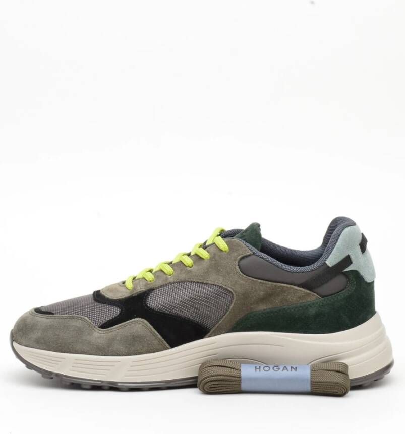 Hogan Groene Suède en Stoffen Sneakers Green Heren