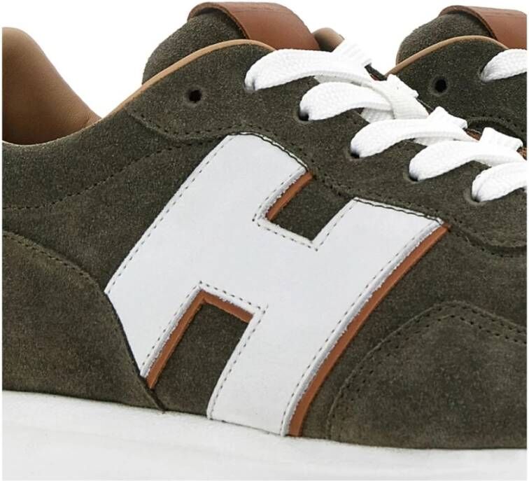 Hogan Groene Suède Sneakers Geheugenschuim Zool Green Heren