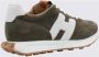 Hogan Groene Suède Sneakers met Leren Details Green Heren - Thumbnail 2