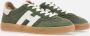 Hogan Groene Suède Sneakers met Witte Leren Details Green Dames - Thumbnail 2