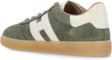 Hogan Groene Suède Sneakers Ronde Neus Green Dames