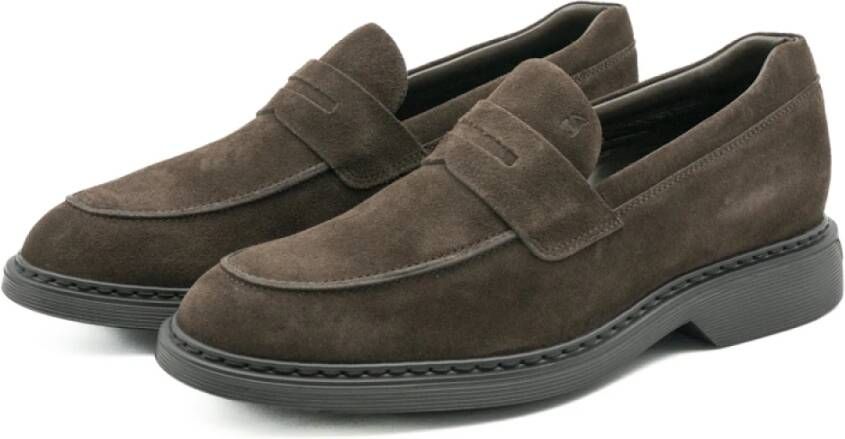 Hogan Heren Mocassins Schoenen Aw24 Brown Heren