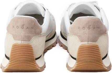 Hogan Herensneakers met leren inzetstukken Beige Heren