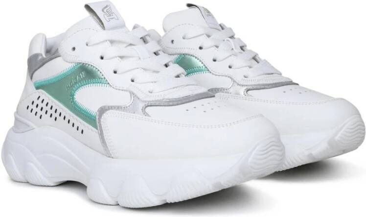 Hogan Hyperactieve Sneakers Contrasterende Kleur Strepen White Dames