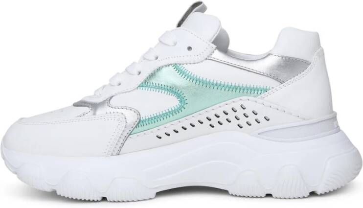 Hogan Hyperactieve Sneakers Contrasterende Kleur Strepen White Dames