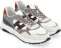 Hogan Hyperlight Leren Sneaker in Wit Grijs en Bruin White Heren - Thumbnail 3