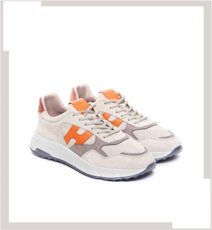 Hogan Hyperlight Sneakers met Suède en Nubuck Beige Heren