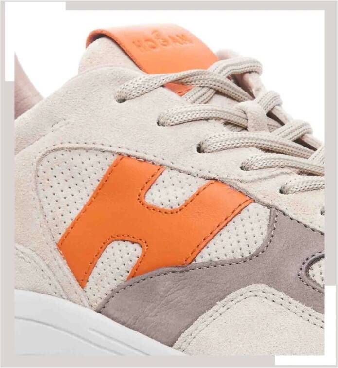 Hogan Hyperlight Sneakers met Suède en Nubuck Beige Heren