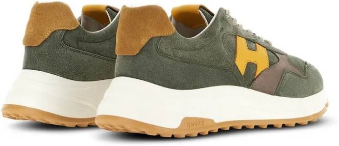 Hogan Hyperlight Suède Sneakers in Khaki Green Heren