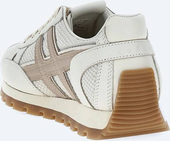 Hogan Iconische 86er Dames Leren Sneakers Beige Dames