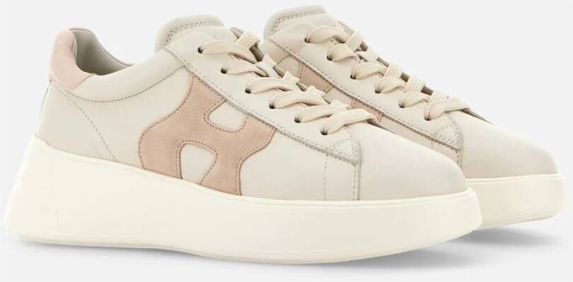 Hogan Iconische Rebel Dames Sneakers in Ivoor Beige Dames