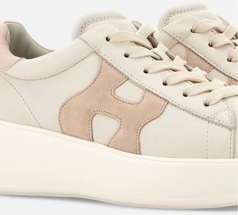 Hogan Iconische Rebel Dames Sneakers in Ivoor Beige Dames