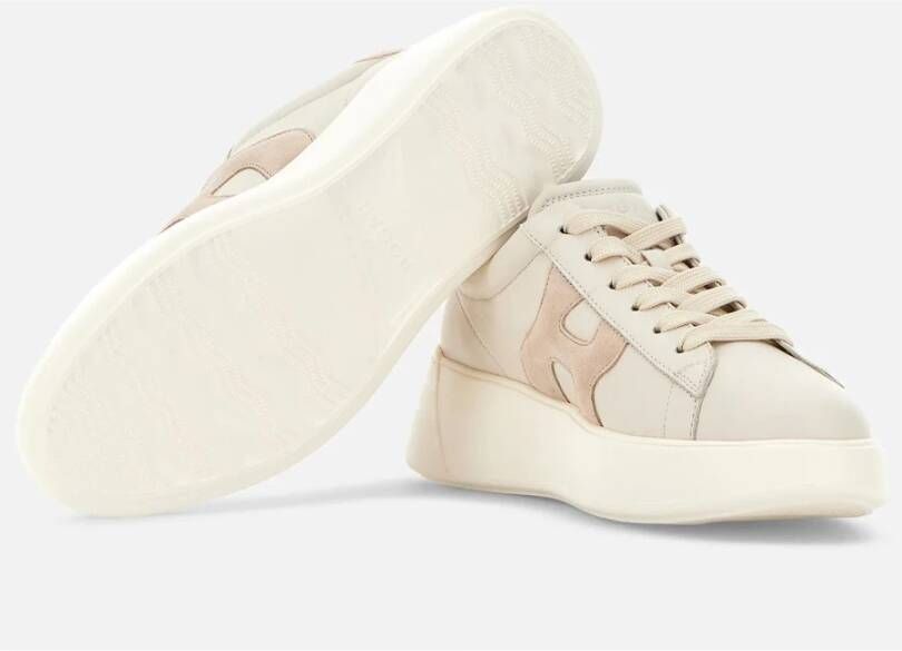 Hogan Iconische Rebel Dames Sneakers in Ivoor Beige Dames