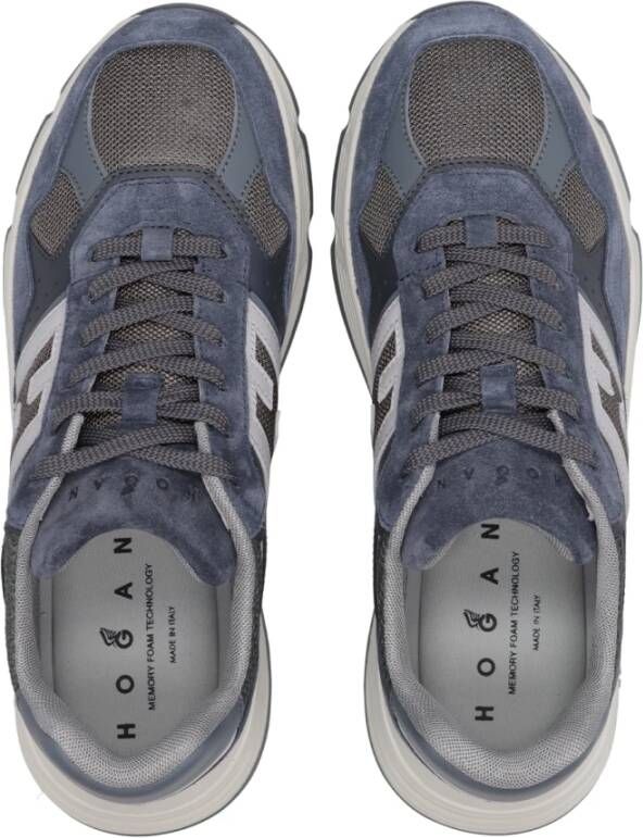 Hogan Iconische Suède Sneakers voor Mannen Blue Heren