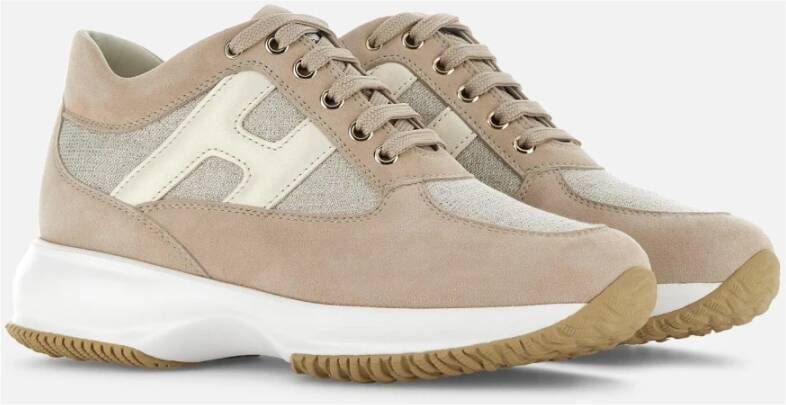 Hogan Interactieve Stijlvolle Sneakers Beige Dames