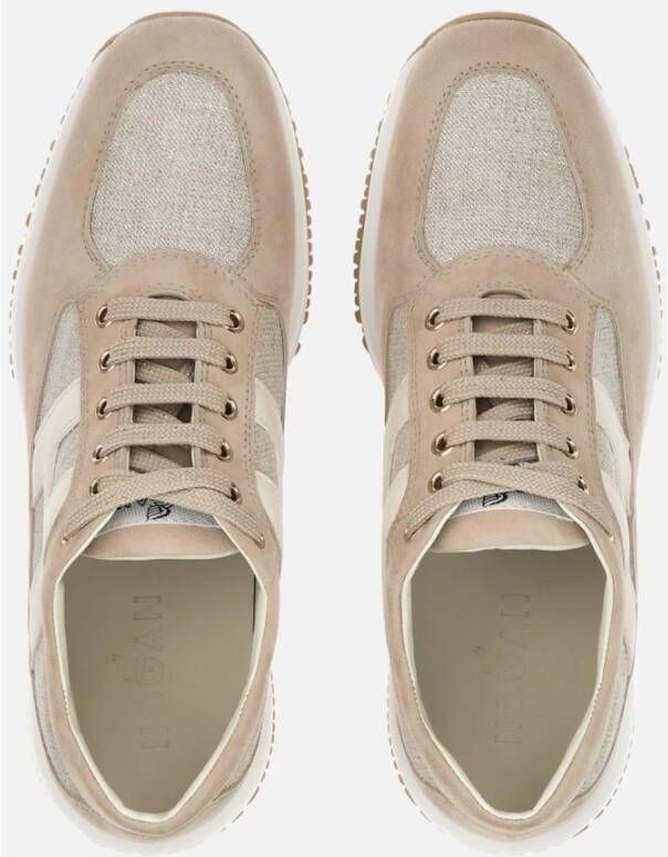 Hogan Interactieve Stijlvolle Sneakers Beige Dames