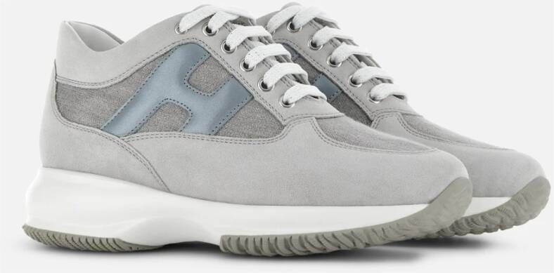 Hogan Interactieve Stijlvolle Sneakers voor Actieve Levensstijl Gray Dames