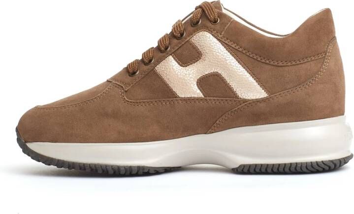 Hogan Interactieve Suède Bever Sneakers Beige Dames