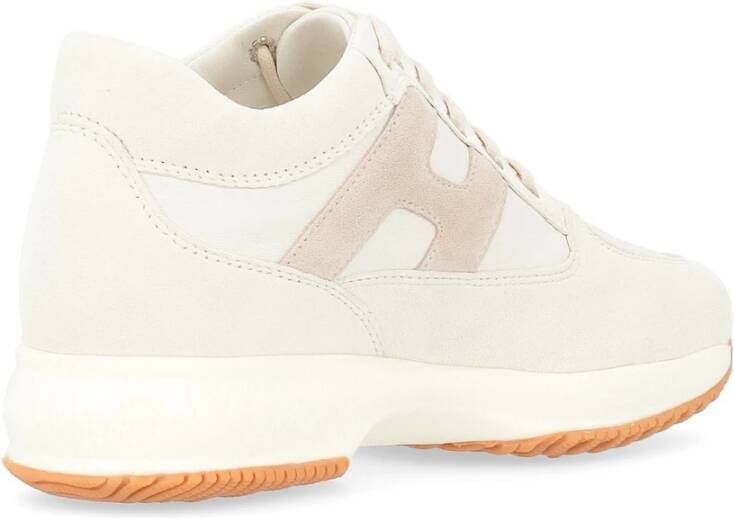 Hogan Interactieve Suède Sneakers Ivoor White Dames