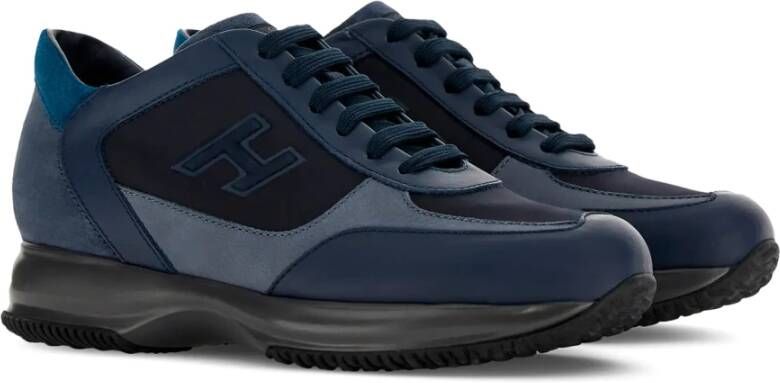 Hogan Interactive H Flock Sneakers Blauw Heren