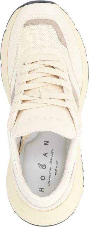 Hogan Ivoor en beige athleisure sneaker White Dames