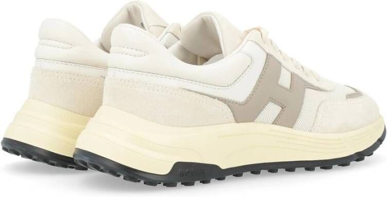 Hogan Ivoor en beige suède sneaker Hyperlight White Heren