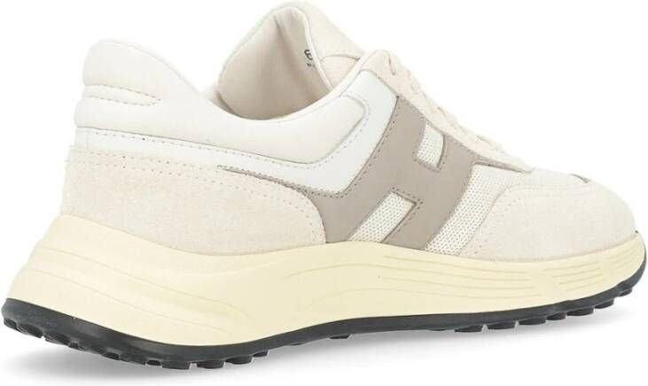 Hogan Ivoor en beige suède sneaker Hyperlight White Heren