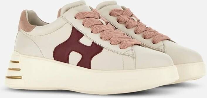 Hogan Ivoor Leren Sneakers met Memory Foam White Heren