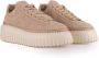 Hogan Ivoor Leren Sneakers Veters Suède Beige Dames - Thumbnail 4