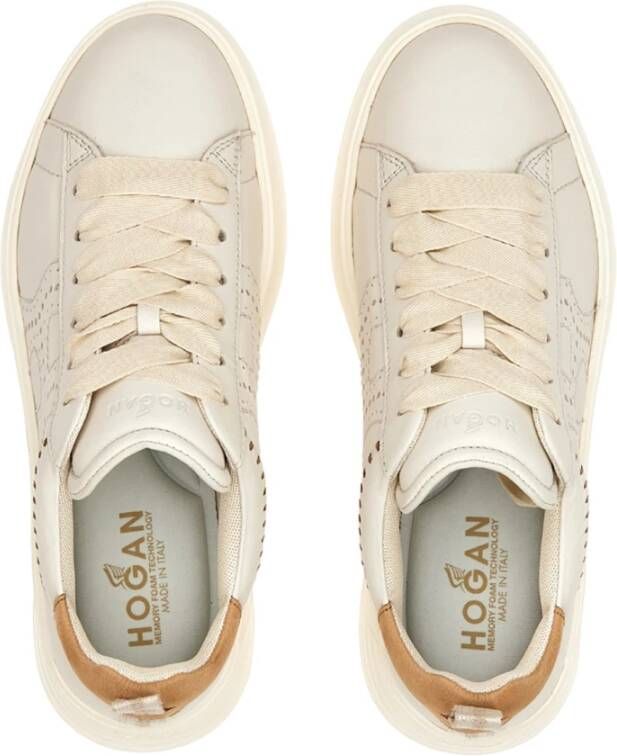 Hogan Ivoor Sneakers voor Stijlvolle Outfits Beige Dames